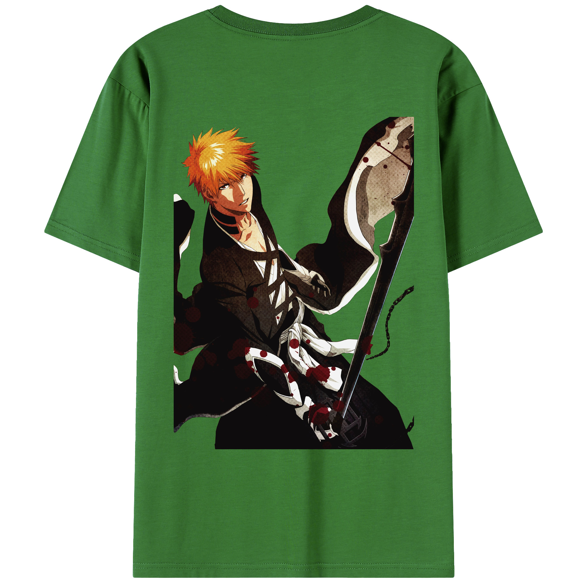 （画像用） ブリーチ 黒崎一護（くろさき いちご）BLEACH Kurosaki Ichigo レディース半袖Tシャツ(バックプリント)